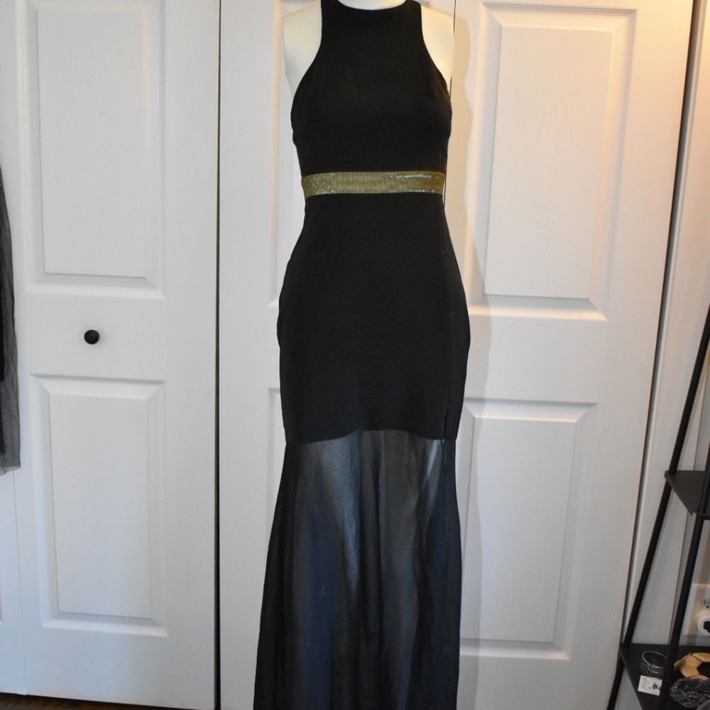 NWT - Floor length black dress